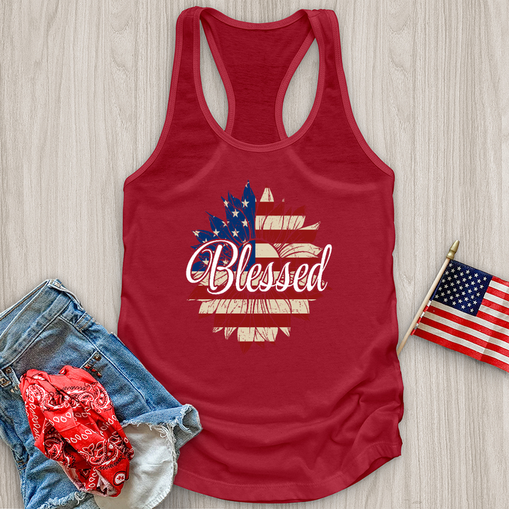 Blessed American Sunflower Tank Top