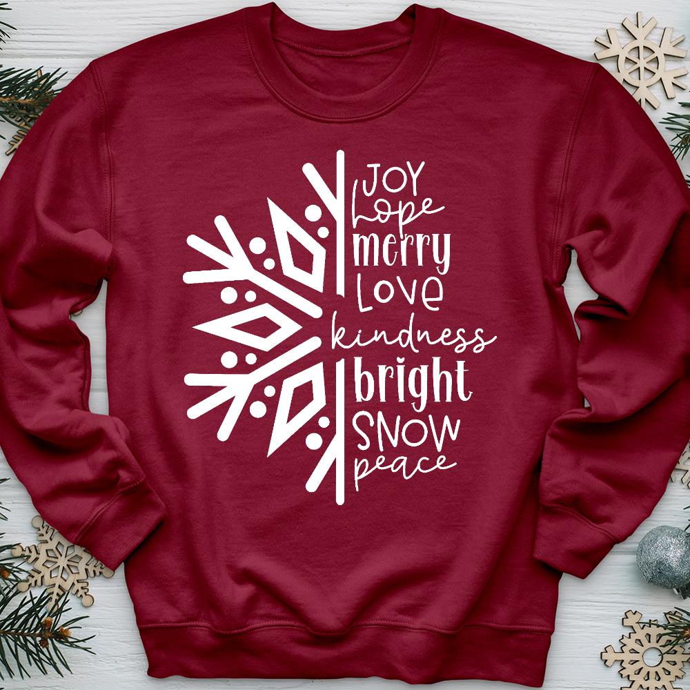 Joy Hope Snowflake Crewneck