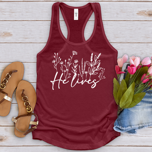 He Lives Wildflowers Tank Top