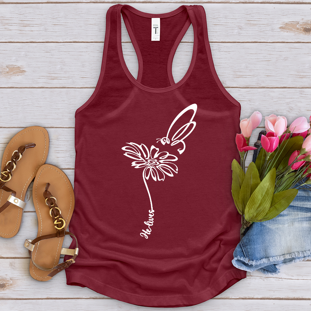 He Lives Bee Flower Tank Top