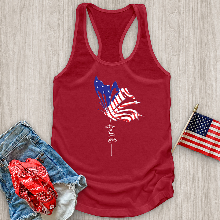 American Faith Butterfly Tank Top