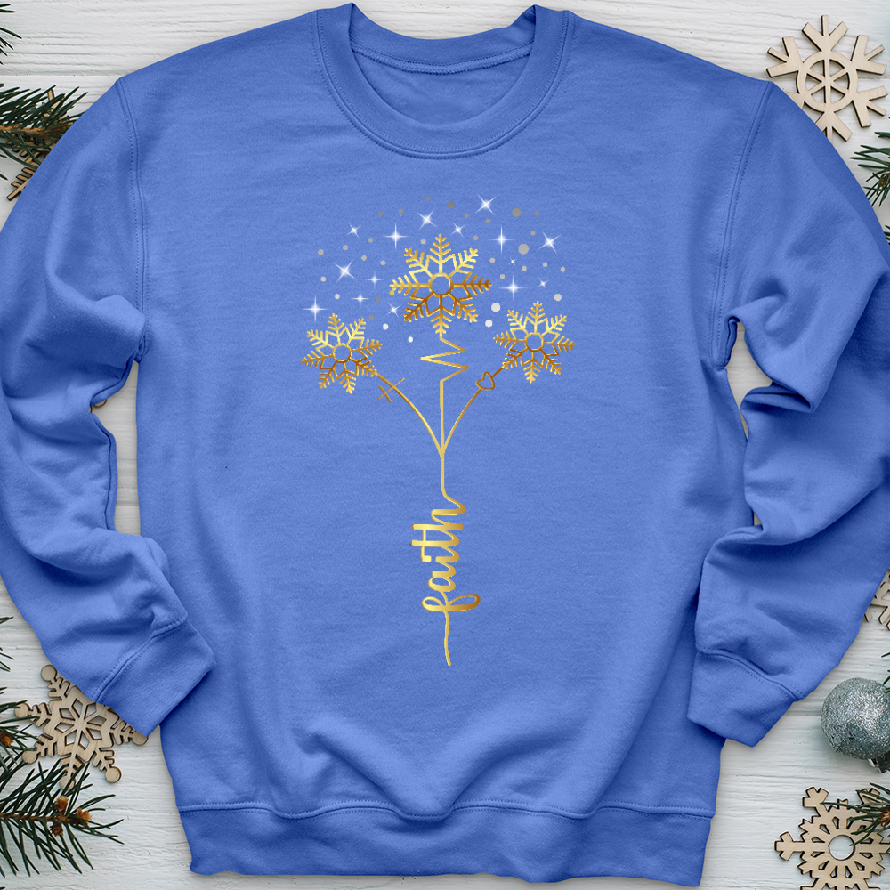 Faith Snowflake Blossom Crewneck