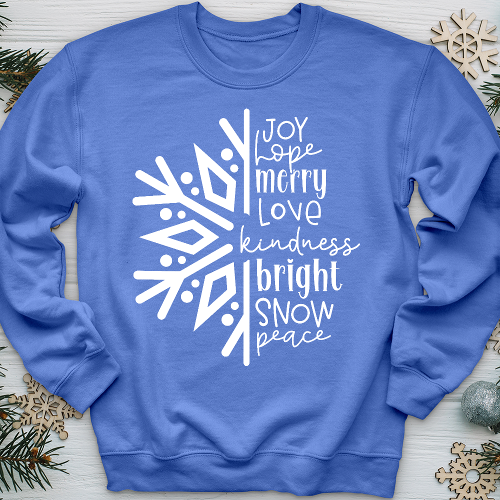 Joy Hope Snowflake Crewneck