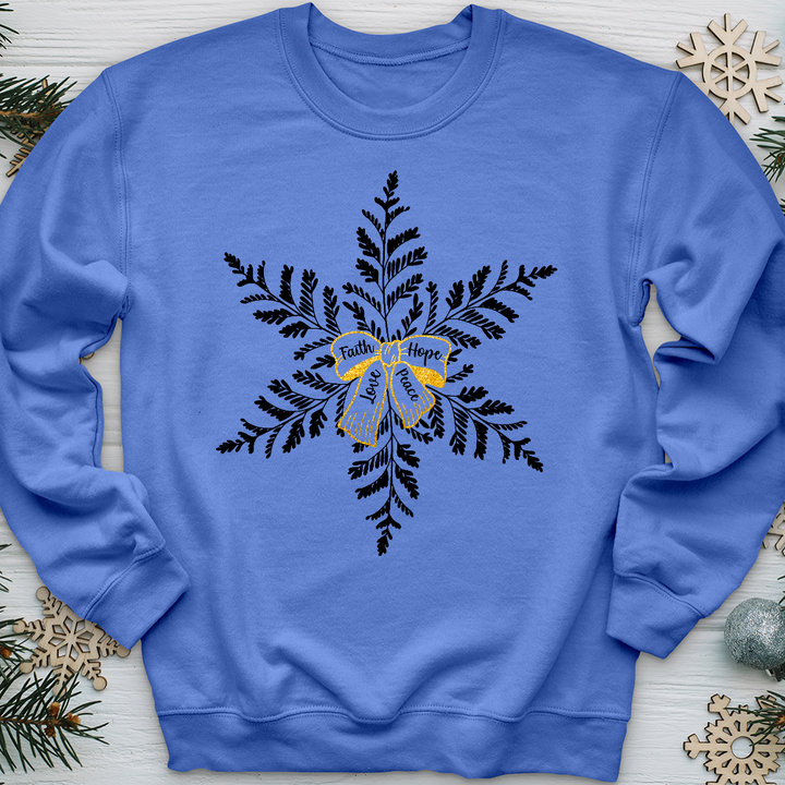 Faith Hope Love Peace Snowflake Crewneck