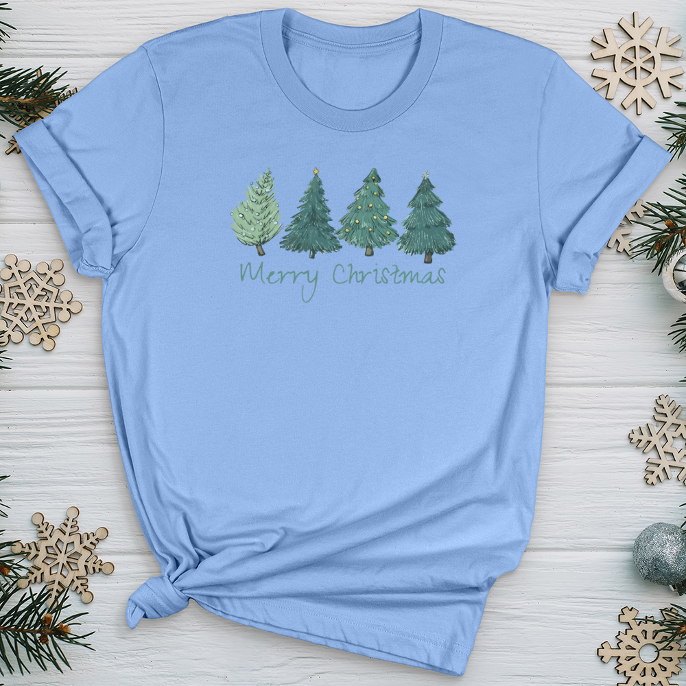 Merry Christmas Pine Trees Softstyle Tee