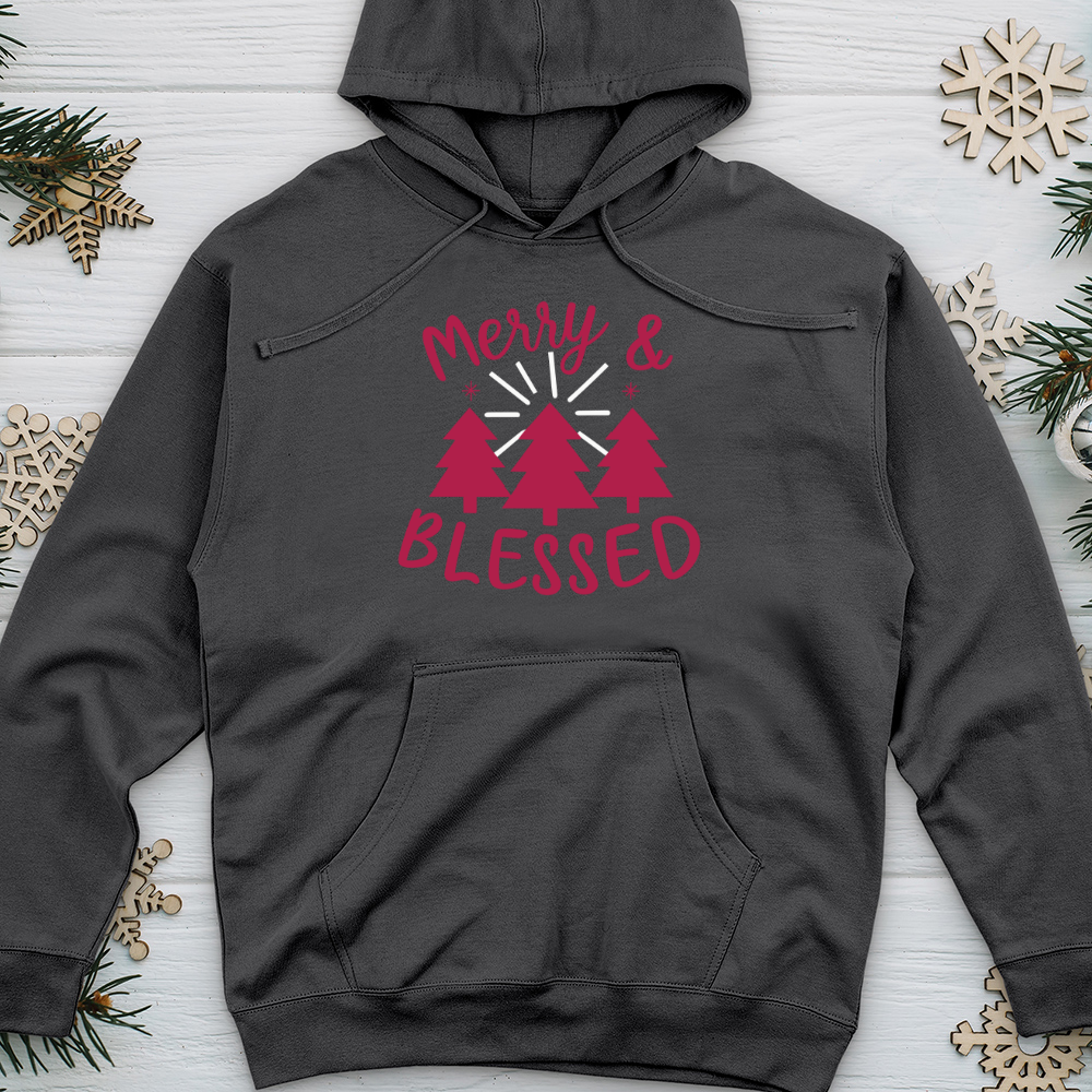 Merry & Blessed 02 Midweight Hooded Sweatshirt