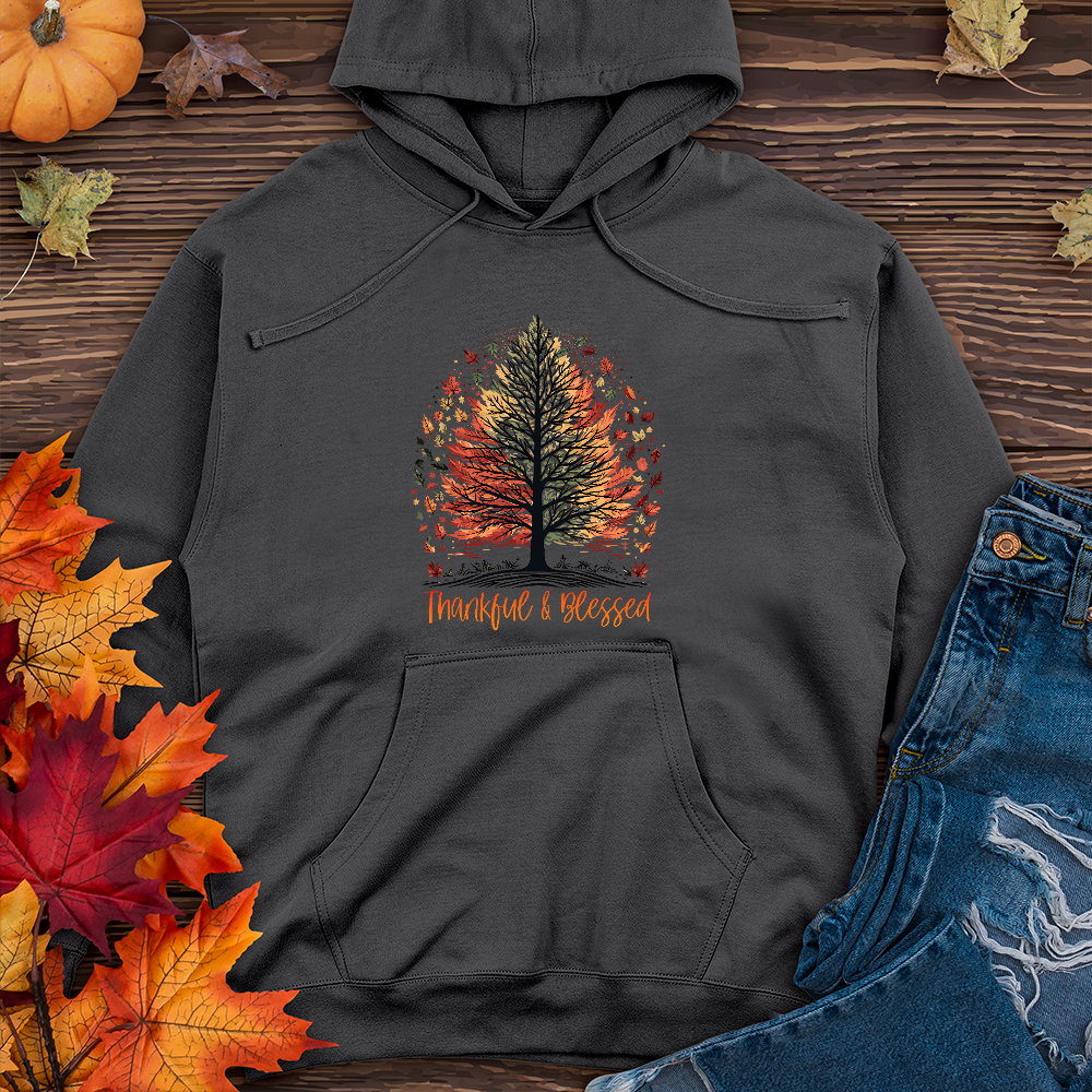 Thankful Blessed Woodland Journey Midweight Hoodie