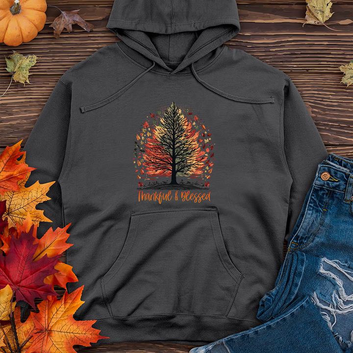 Thankful Blessed Woodland Journey Midweight Hoodie