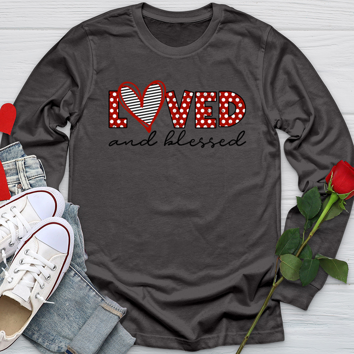 Loved and Blessed Letters Softstyle Long Sleeve