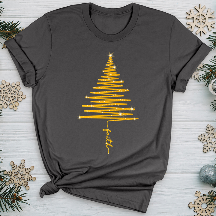 Sparkling Gold Faith Tree Softstyle Tee