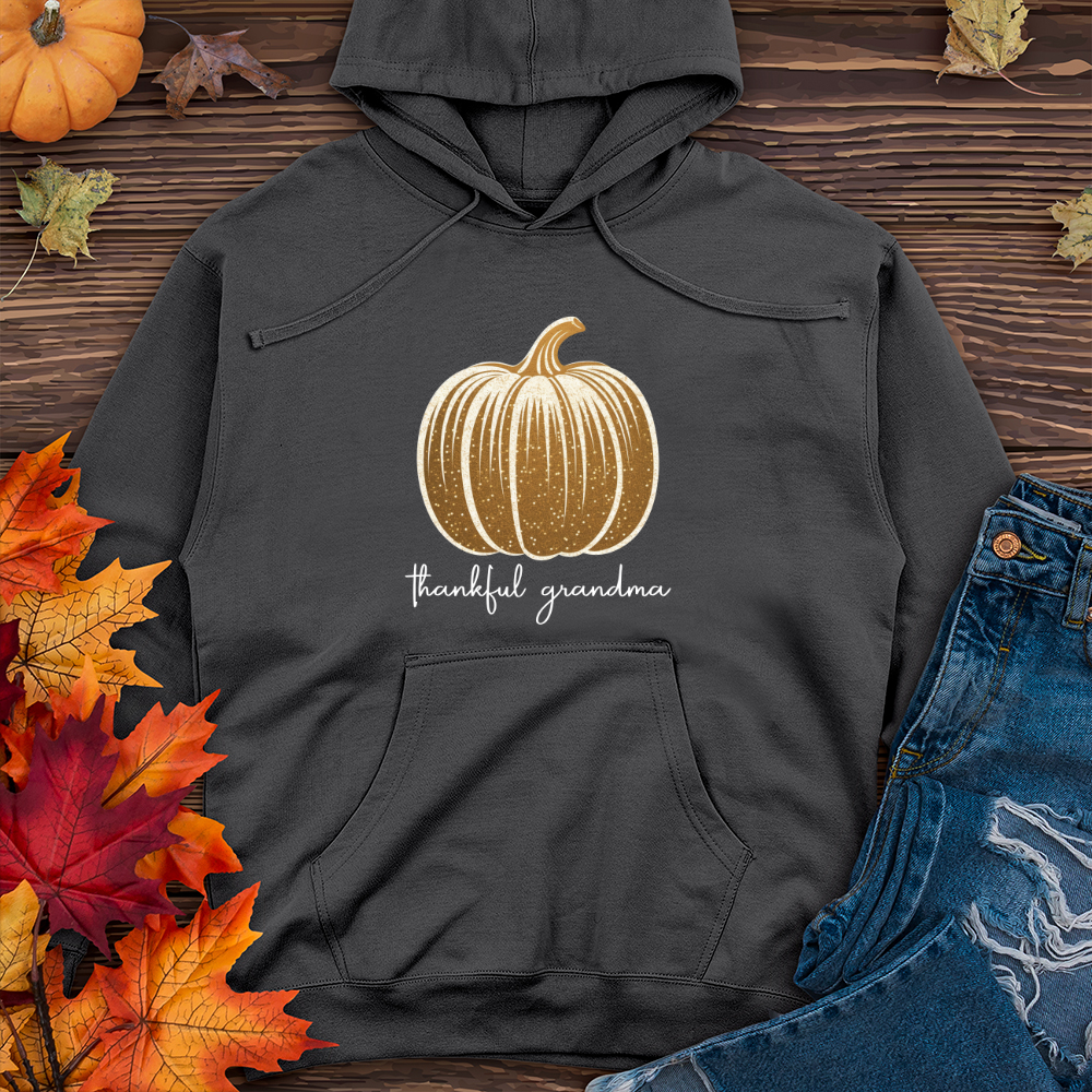 Retro Glam Pumpkin Midweight Hooded Sweatshirt