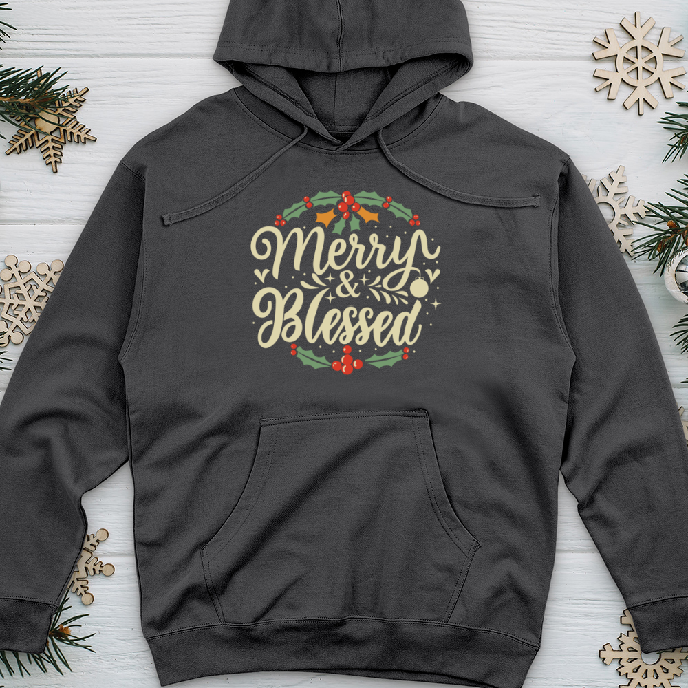 Merry and Blessed Midweight Hooded Sweatshirt