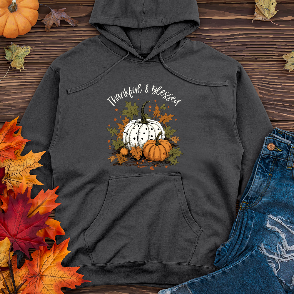 Thankful & Blessed Pumpkin Patch Midweight Hoodie