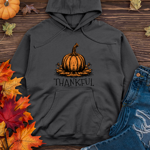 Thankful Orange Pumpkin Midweight Hoodie