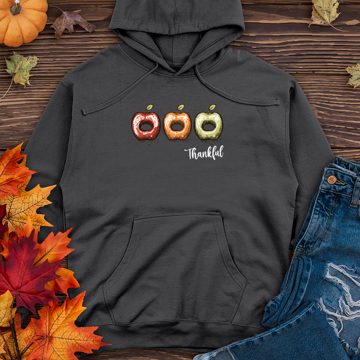 Thankful Apple Cider Trio Apples Midweight Hooded Sweatshirt