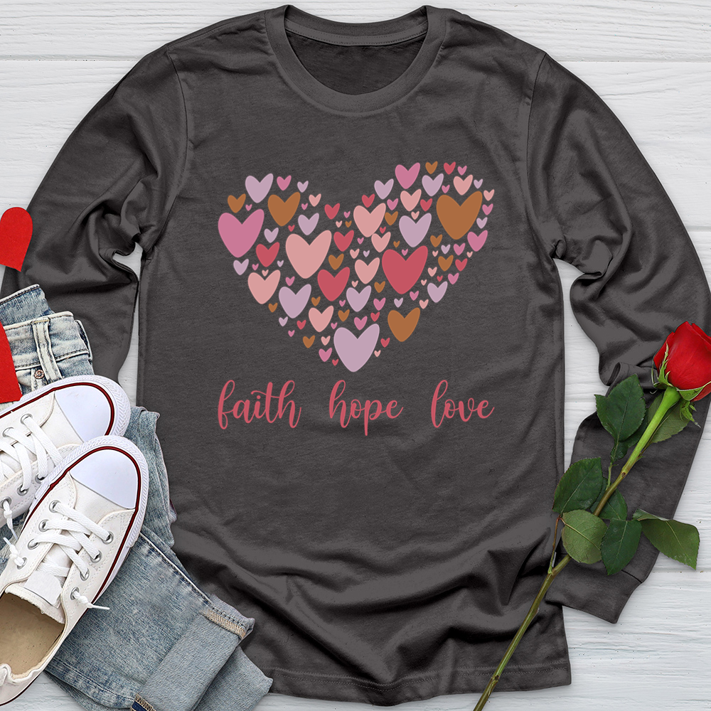 Faith Hope Love In Heart Softstyle Long Sleeve