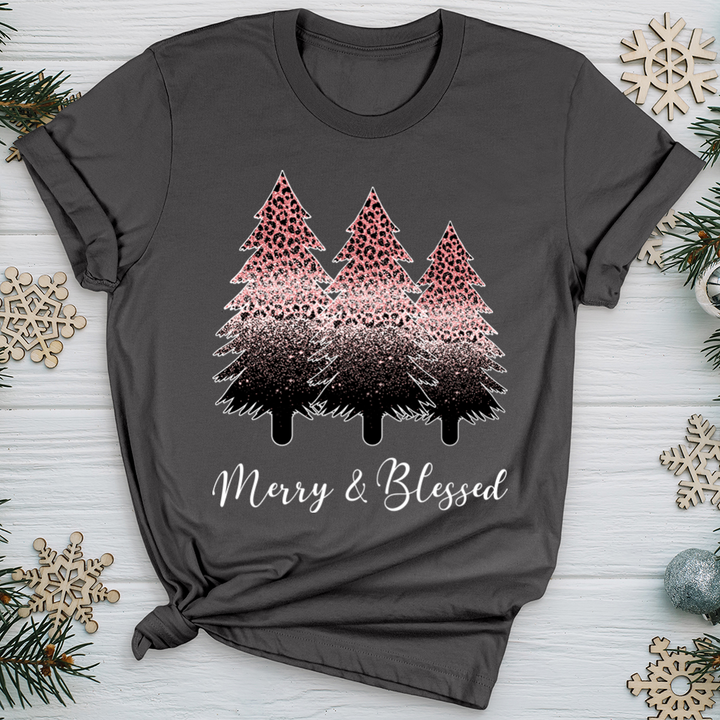 Pink Sparkling Merry & Blessed Softstyle Tee