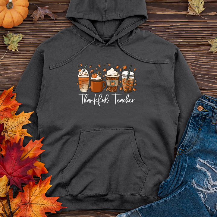 Thankful Teacher Midweight Hooded Sweatshirt