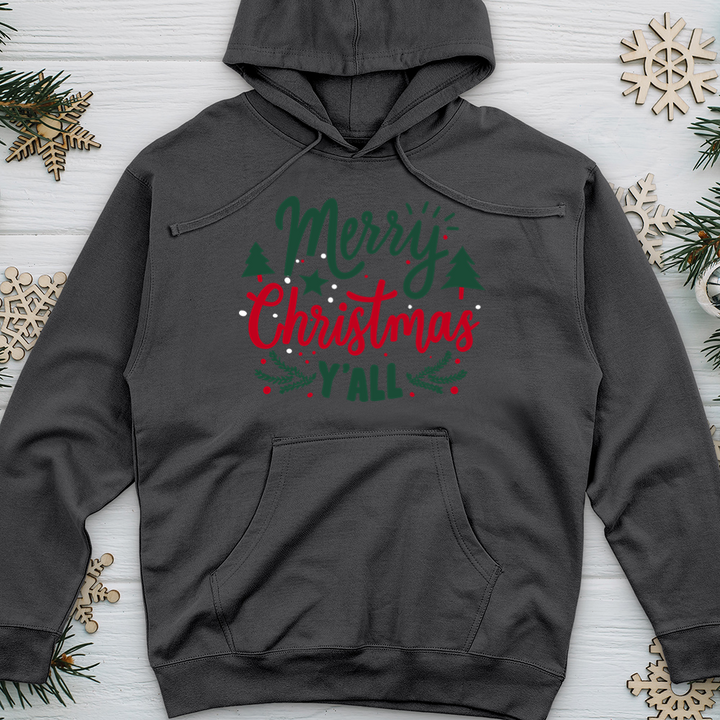 Merry Christmas y all Midweight Hooded Sweatshirt