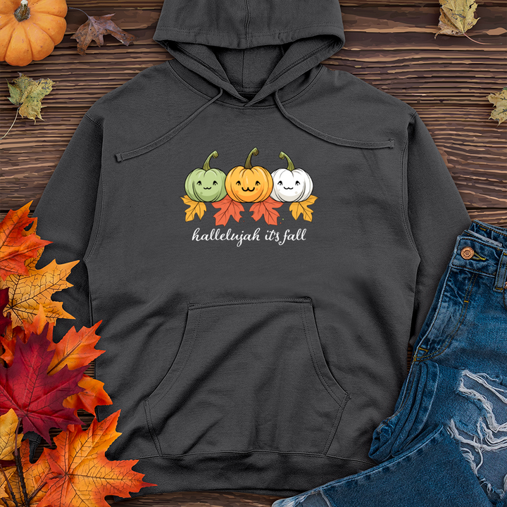 Pastel Pumpkin Trio Midweight Hooded Sweatshirt