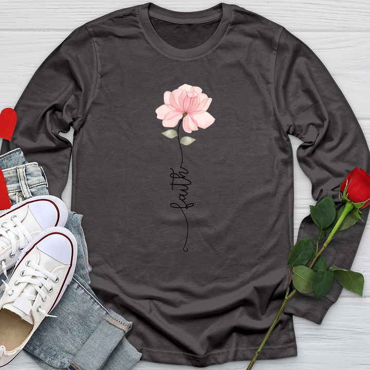 Faith Pink Rose Softstyle Long Sleeve