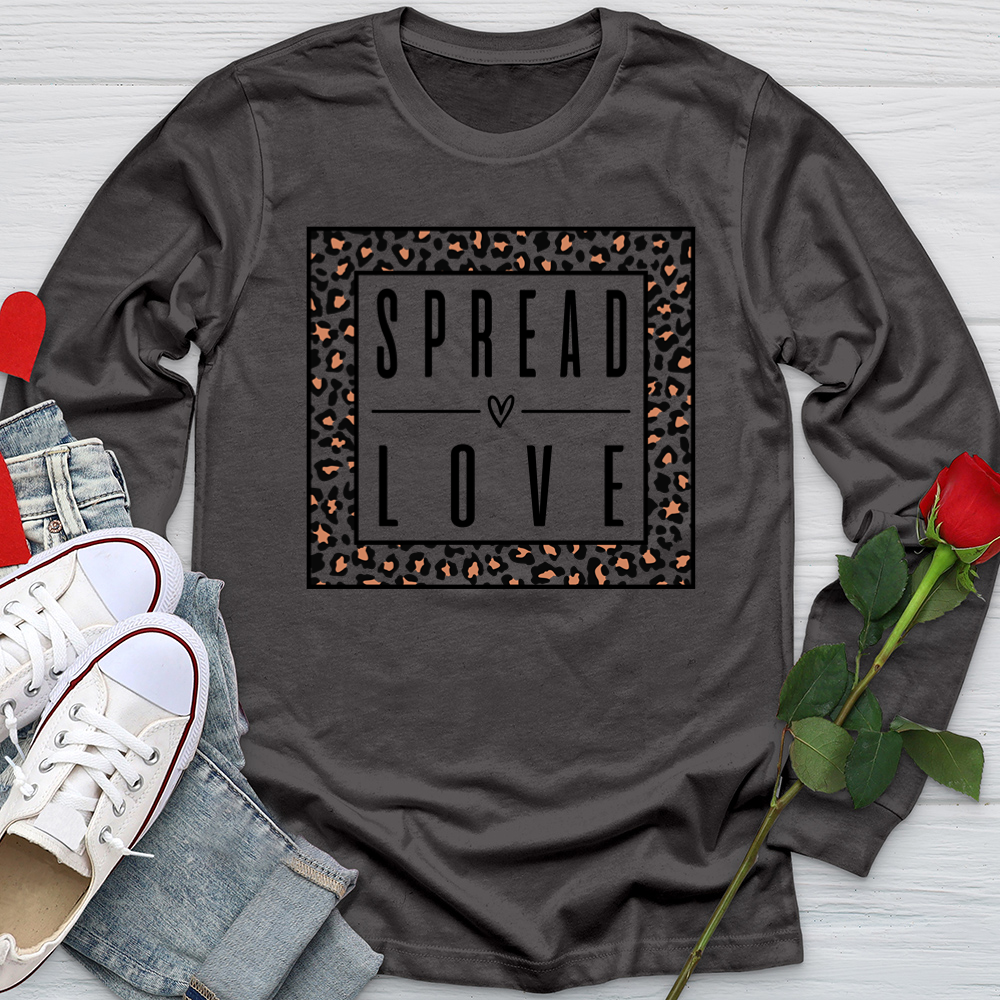 Spread Love Leopard Outline Softstyle Long Sleeve