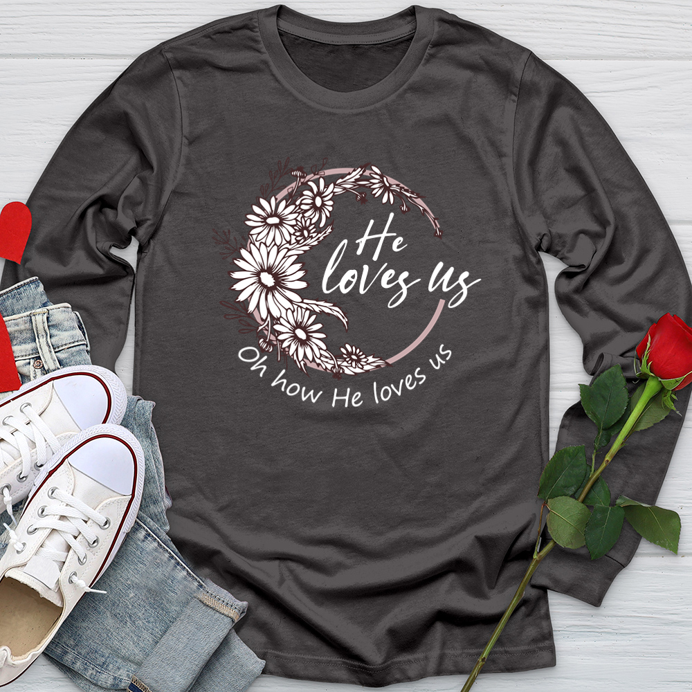 Oh How He Loves Us Softstyle Long Sleeve