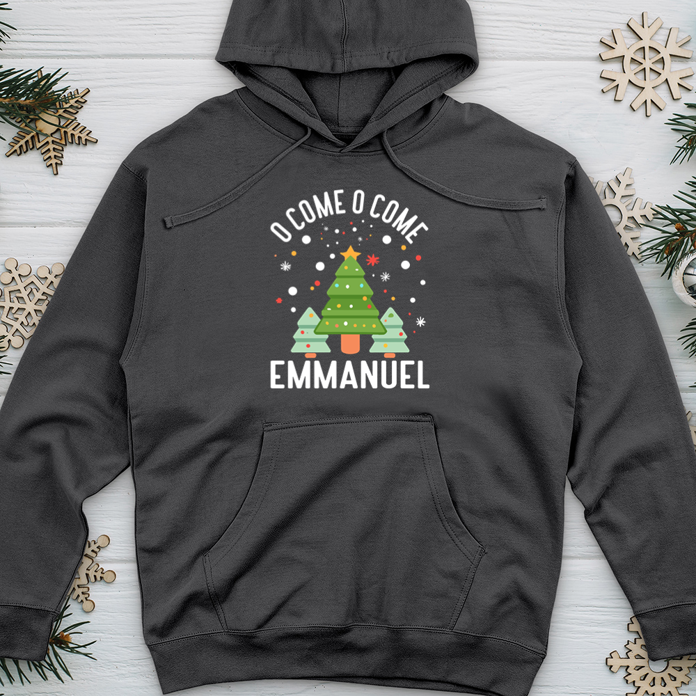 O Come o Come Emmanuel Midweight Hooded Sweatshirt