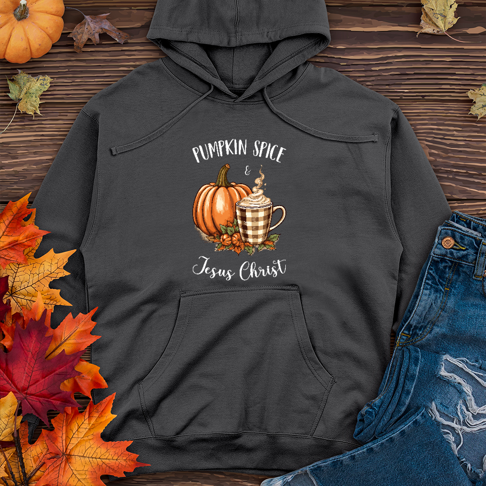 Pumpkin Spice & Jesus Midweight Hoodie