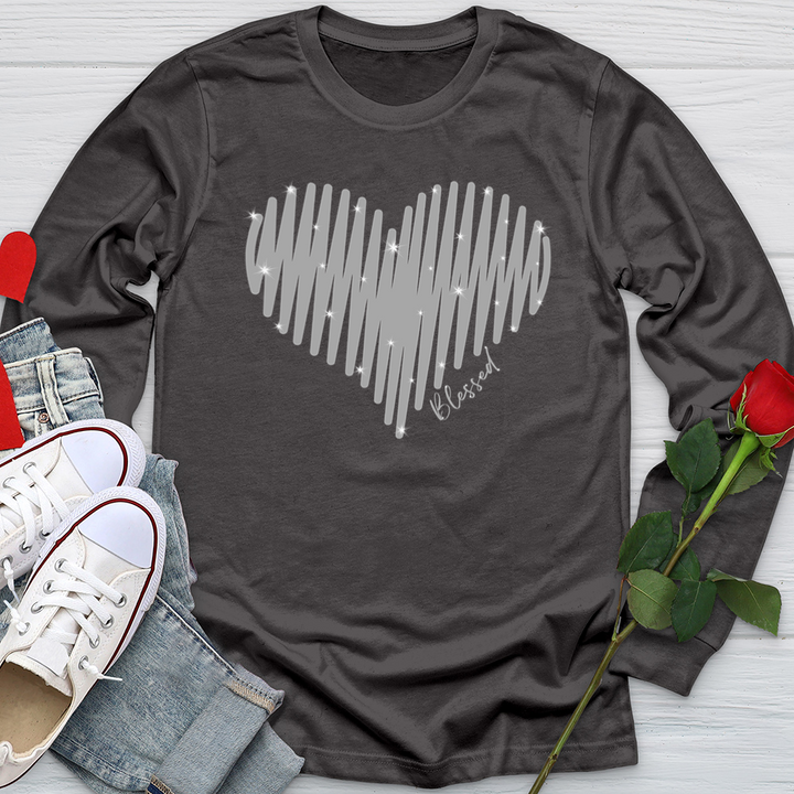 Sparkling Heart Softstyle Long Sleeve