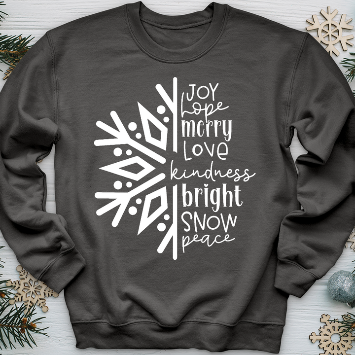 Joy Hope Snowflake Crewneck