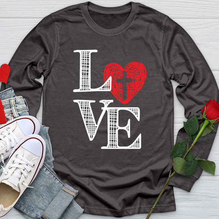 Love Cross Silhouette Softstyle Long Sleeve