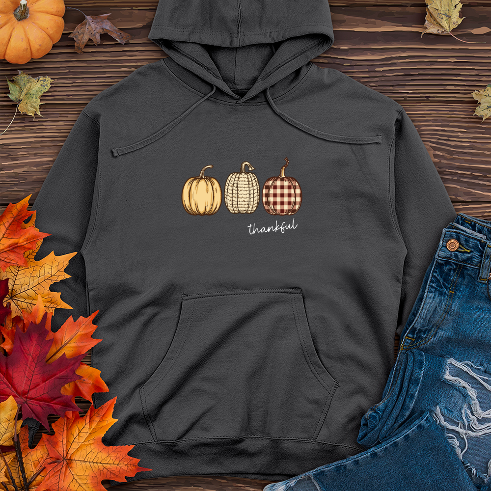 Retro Harvest Gingham Trio Midweight Hooded Sweatshirt