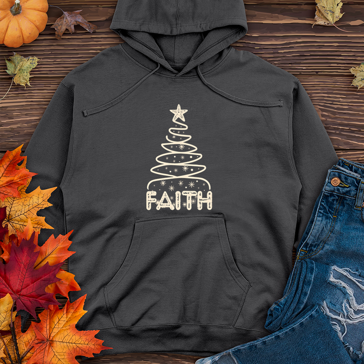 Sparkling Snowflake Faith Midweight Hooded Sweatshirt