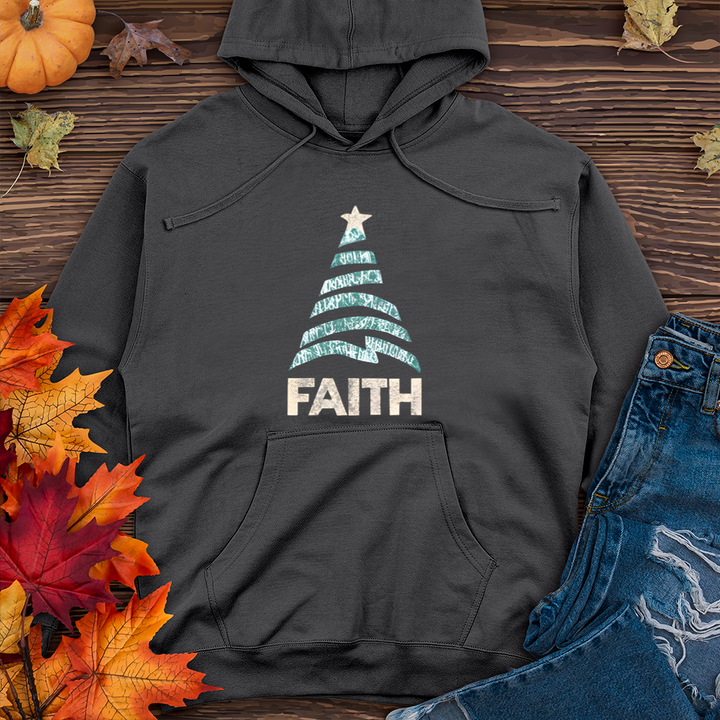 Faith Zig Zag Tree Midweight Hooded Sweatshirt