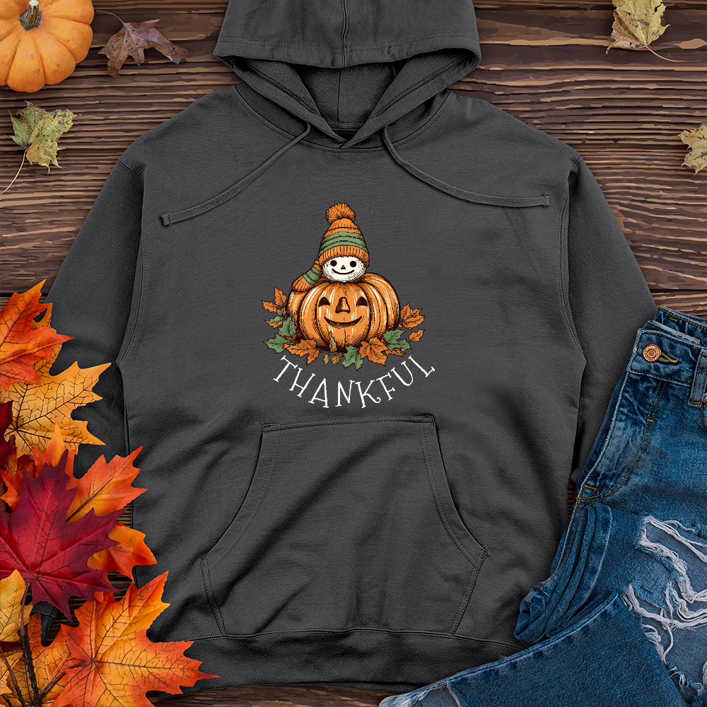 Thankful Happy Pumpkins Midweight Hoodie