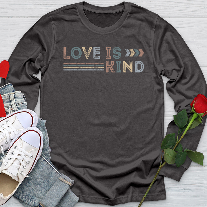 Love Is Kind Retro Softstyle Long Sleeve