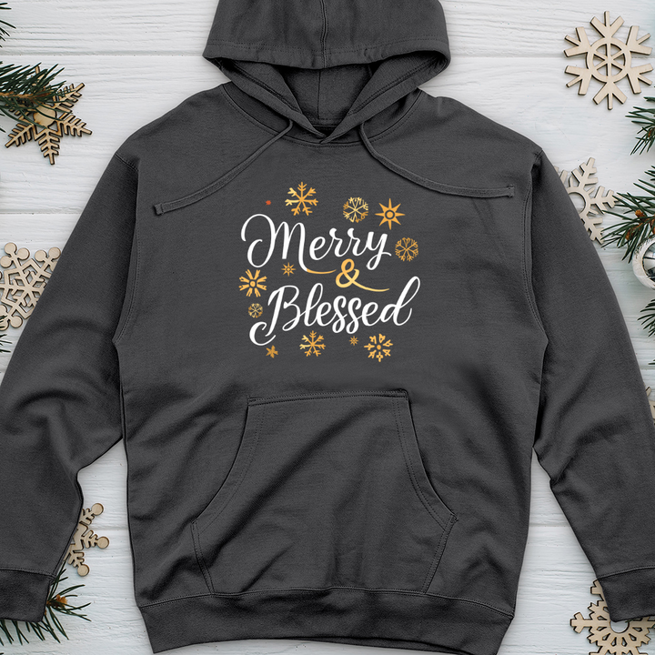 Merry and Blessed 01 Midweight Hooded Sweatshirt