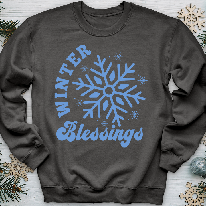 Blue Snowflake Crewneck