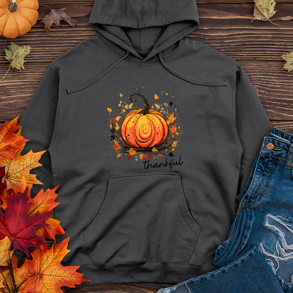 Thankful Pumpkin Swirl Midweight Hoodie