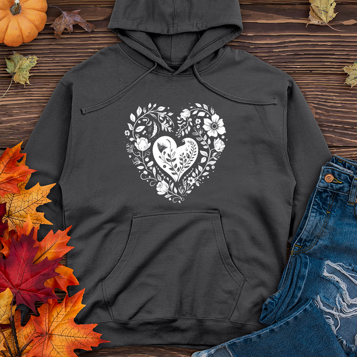 A simple floral heart 01 Midweight Hoodie