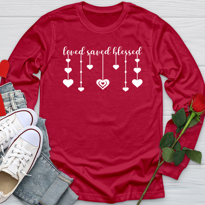 Love Saved Blessed Softstyle Long Sleeve