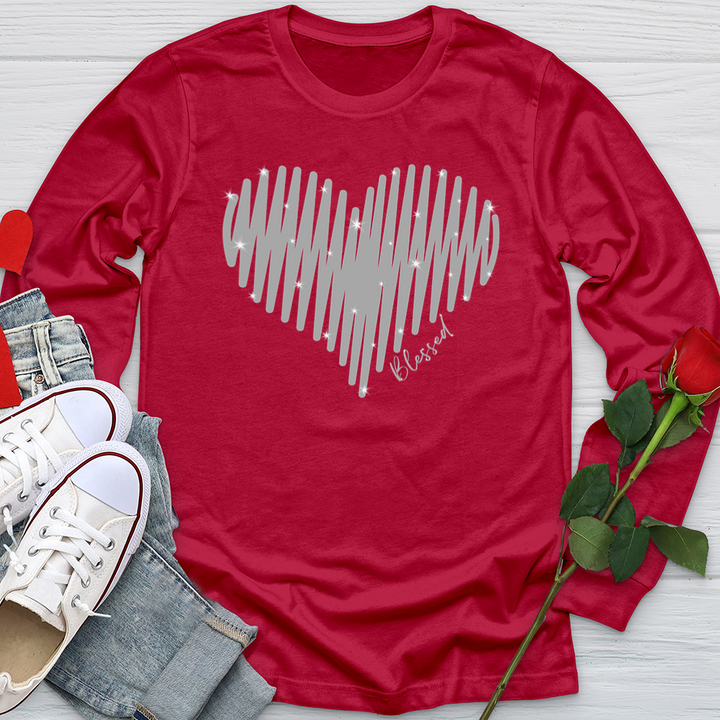 Sparkling Heart Softstyle Long Sleeve