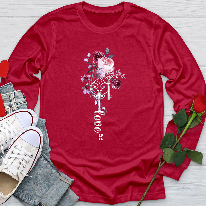 Love Is The Key Softstyle Long Sleeve