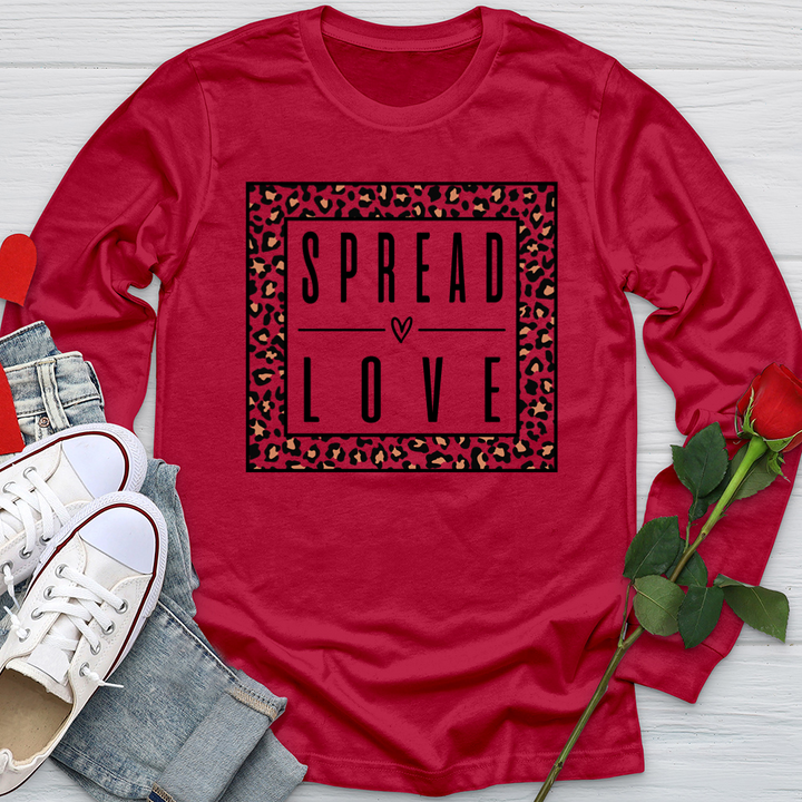 Spread Love Leopard Outline Softstyle Long Sleeve