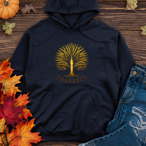 Vintage Harvest Festival Fall Themes Tree Midweight Hooded Sweatshirt