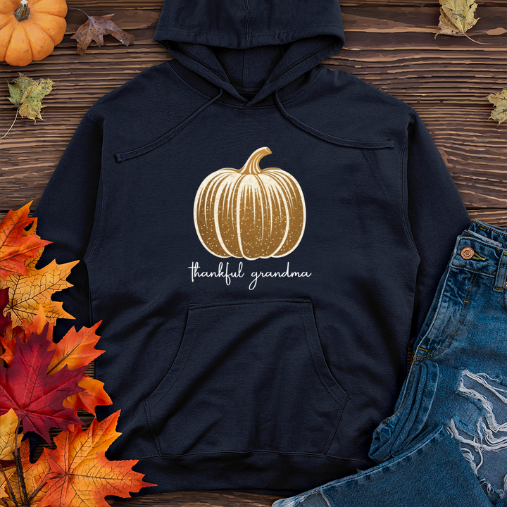 Retro Glam Pumpkin Midweight Hooded Sweatshirt