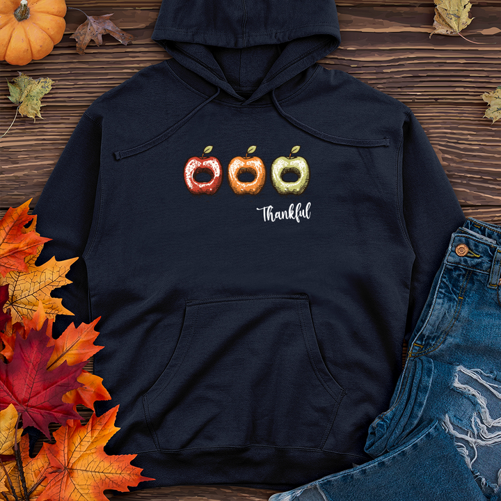 Thankful Apple Cider Trio Apples Midweight Hooded Sweatshirt