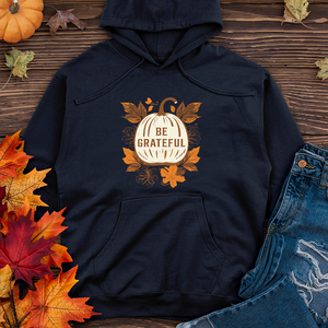 Vintage Pumpkin Leaf Delights Midweight Hoodie