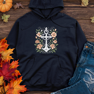 A simple anchor with flower Midweight Hoodie